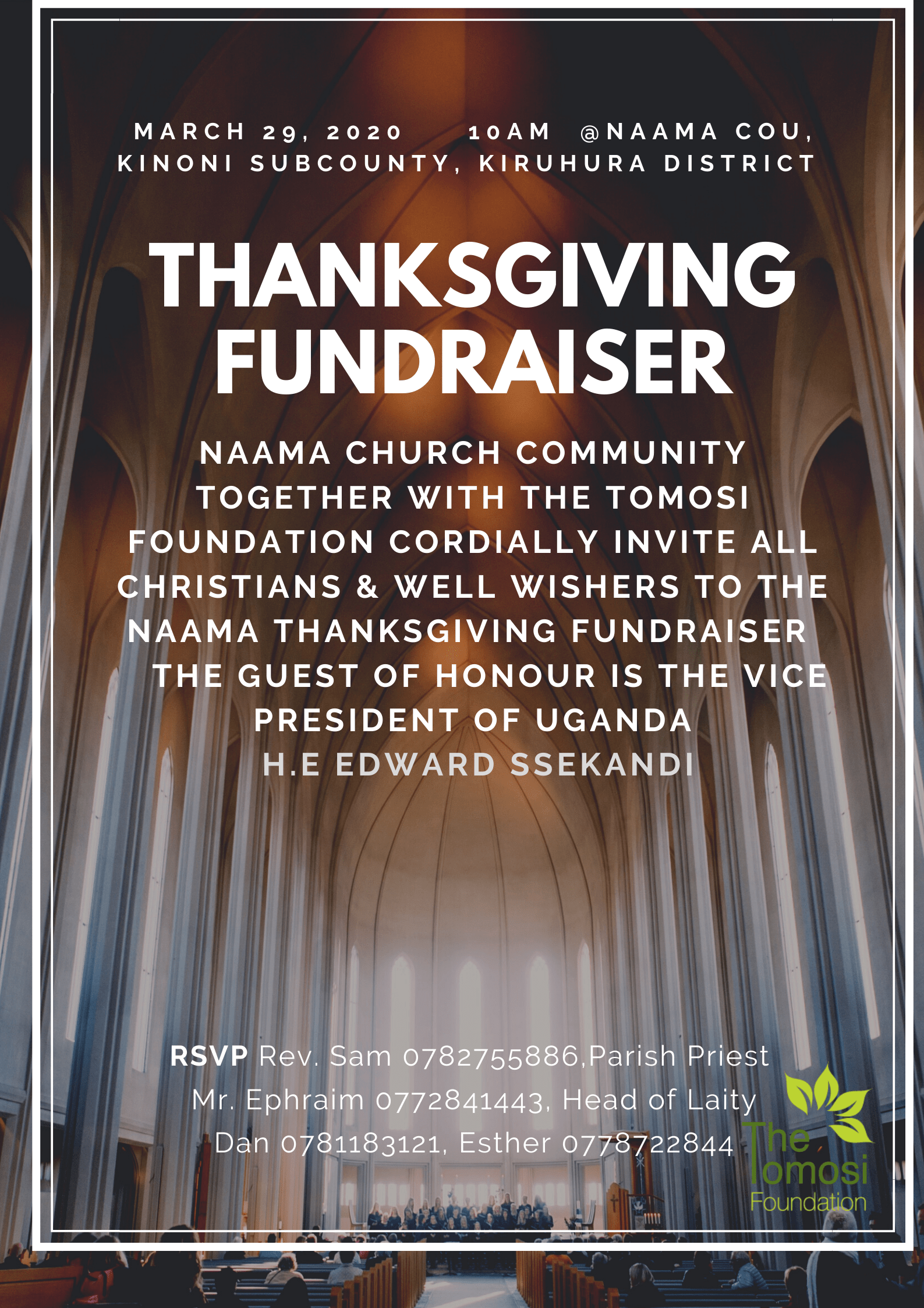 Tomosi Foundation Naama Church Fundraiser